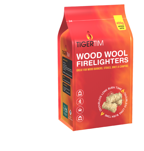 Tiger Tim Wood Wool Fire Lighters (400g)